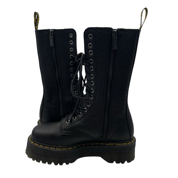 Dr. Martens Womens 1B99 Quad Mid Calf Boots US 7 EU 38 Black Lace Up Leather NIB - Picture 8 of 13